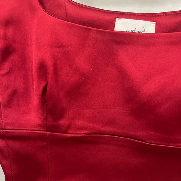 Aritzia Wilfred Shine Bustier ❤️ || Red Cropped Bustier Top - Picture 4 of 8